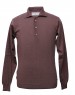 Men pure wool sweater plain collar coffee